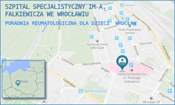 PORADNIA REUMATOLOGICZNA DLA DZIECI - SZPITAL SPECJALISTYCZNY IM A. FALKIEWICZA WE WROCŁAWIU - WARSZAWSKA 2, WROCŁAW