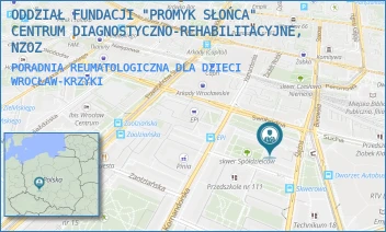 PORADNIA REUMATOLOGICZNA DLA DZIECI - ODDZIAŁ FUNDACJI "PROMYK SŁOŃCA" CENTRUM DIAGNOSTYCZNO-REHABILITACYJNE, NZOZ - UL. SWOBODNA 8A, WROCŁAW-KRZYKI