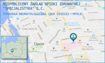 PORADNIA REUMATOLOGICZNA (DLA DZIECI) - NIEPUBLICZNY ZAKŁAD OPIEKI ZDROWOTNEJ SPECJALISTYKA S.C. SPOLMED S.C. - UL. OZIMSKA 20,  OPOLE