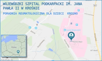 PORADNIA REUMATOLOGICZNA DLA DZIECI - WOJEWÓDZKI SZPITAL PODKARPACKI IM. JANA PAWŁA II W KROŚNIE - UL. KORCZYŃSKA 57,  KROSNO