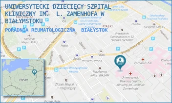 PORADNIA REUMATOLOGICZNA - UNIWERSYTECKI DZIECIĘCY SZPITAL KLINICZNY IM. L. ZAMENHOFA W BIAŁYMSTOKU - WASZYNGTONA 17, BIAŁYSTOK