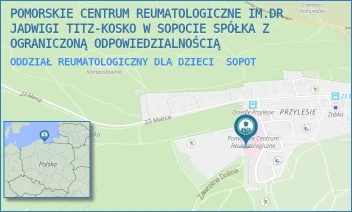 ODDZIAŁ REUMATOLOGICZNY DLA DZIECI - POMORSKIE CENTRUM REUMATOLOGICZNE IM.DR JADWIGI TITZ-KOSKO W SOPOCIE SPÓŁKA Z OGRANICZONĄ ODPOWIEDZIALNOŚCIĄ - UL. 23 MARCA 93,  SOPOT