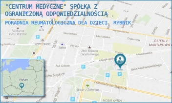 PORADNIA REUMATOLOGICZNA DLA DZIECI - "CENTRUM MEDYCZNE" SPÓŁKA Z OGRANICZONĄ ODPOWIEDZIALNOŚCIĄ - UL. BYŁYCH WIĘŹNIÓW POLITYCZNYCH 3, RYBNIK