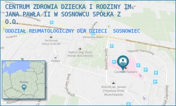 ODDZIAŁ REUMATOLOGICZNY DLA DZIECI - CENTRUM ZDROWIA DZIECKA I RODZINY IM. JANA PAWŁA II W SOSNOWCU SPÓŁKA Z O.O. - UL. G.ZAPOLSKIEJ 3, SOSNOWIEC