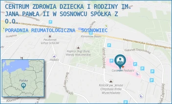 PORADNIA REUMATOLOGICZNA - CENTRUM ZDROWIA DZIECKA I RODZINY IM. JANA PAWŁA II W SOSNOWCU SPÓŁKA Z O.O. - UL. G.ZAPOLSKIEJ 3, SOSNOWIEC